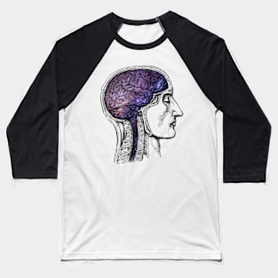 Starry Mind (black linework) Baseball T-Shirt
